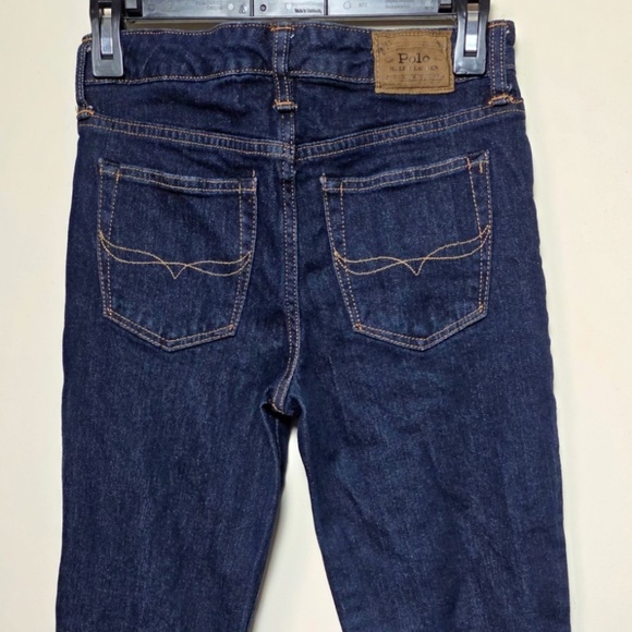 Polo Ralph Lauren Hampton Straight Jeans Youth 14 Dark Wash Stretch Denim EUC - Picture 2 of 11
